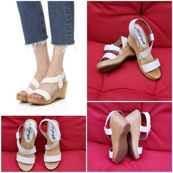 FREE PEOPLE Dune White Beach‎ Clog Wooden Sandal - Picture 1 of 6